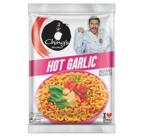 1+1 Chings Hot Garlic Instant  Noodles 60g