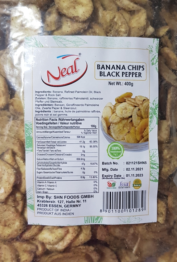 Neal Banana Black Pepper Chips 400gm