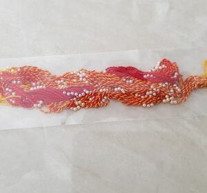 Red Pearl Bead Thread  Rakhi 1 Pc