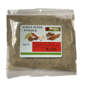 RAJA HINDUSTANI WITTE PEPER POEDER 80GM