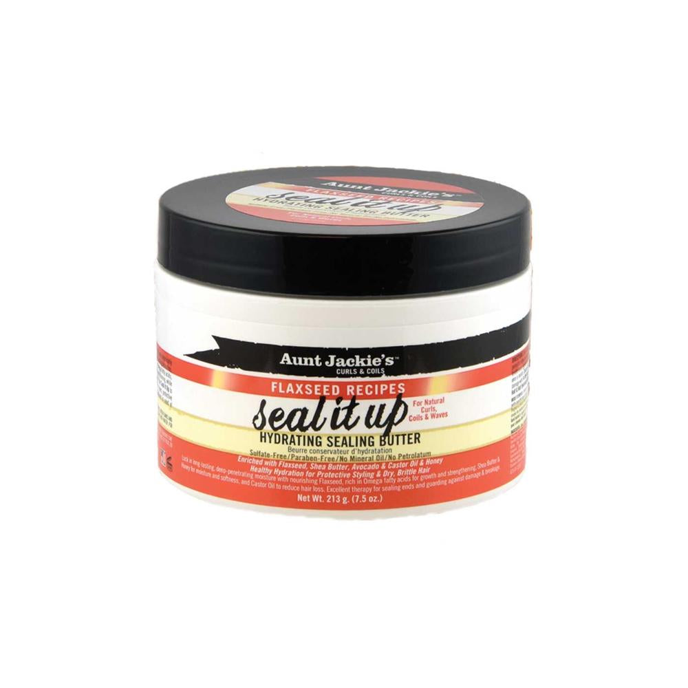 Aunt Jackie's Curls & Coils Flaxseed Recipes Seal It Up Hydrating Sealing Butter - 213 Gr