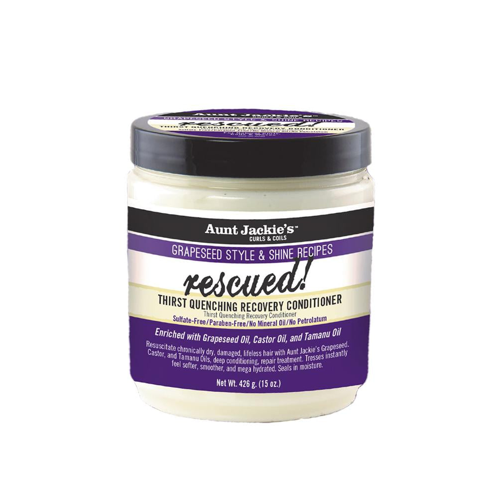Aunt Jackie's Grapeseed Rescued! Thirst Quenching Recovery Conditioner 426Gr / 15oz