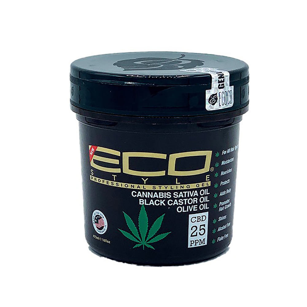 Eco Style Cannabis Sativa Oil Styling Gel - 473ml | CG Friendly | BeCurly.nl