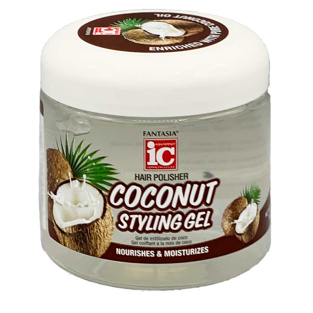 Fantasia IC Hair Polisher Coconut Styling Gel - 454Gr | BeCurly.nl