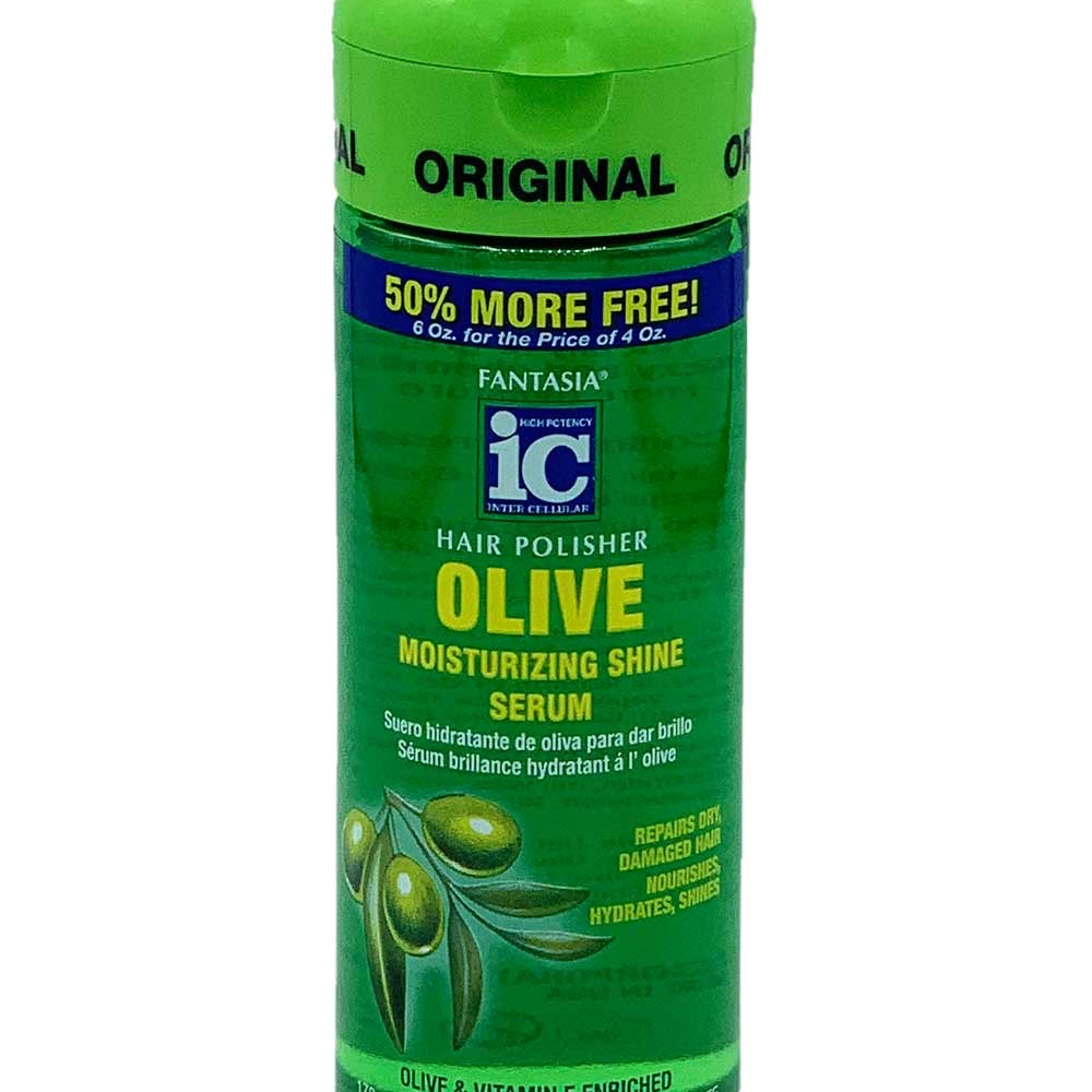 Fantasia IC Hair Polisher Olive Moisturizing Shine Serum - 178ml | BeCurly.nl