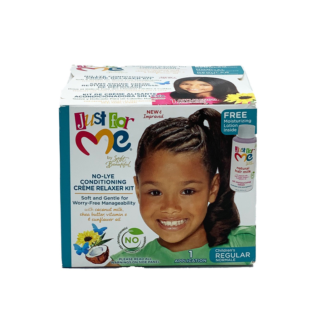 Just For Me No-Lye Conditioning Relaxer Kit Regular | BeCurly.nl