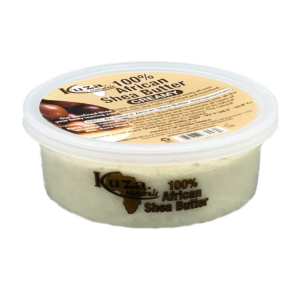 Kuza Naturals 100% African Shea Butter Creamy - 227Gr | CG-vriendelijk | BeCurly.nl