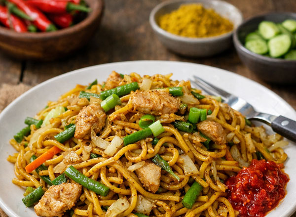 Surinaamse Bami Met Peper En Masala