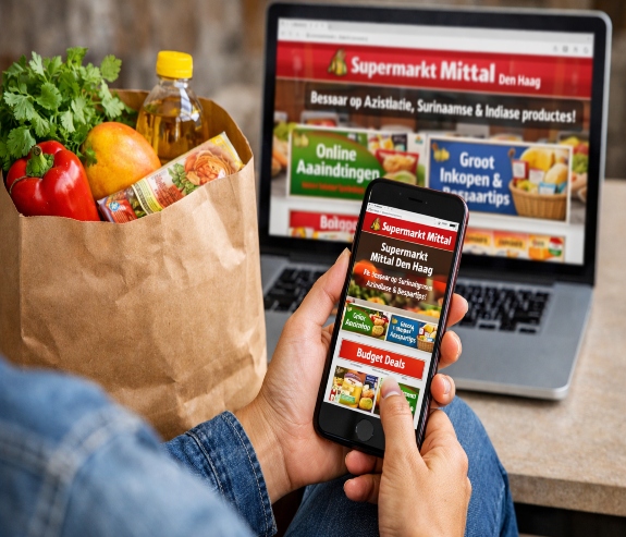 Slim Online Boodschappen Doen Supermarkt Mittal Den Haag