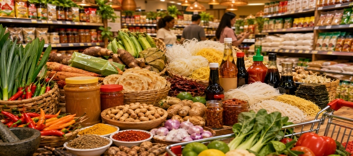 Surinaamse Aziatische Ingredienten In Supermarkt