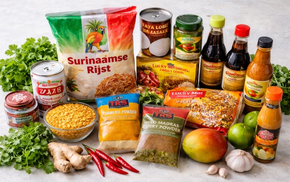 Surinaamse Indiase Aziatische Boodschappen Aanbiedingen