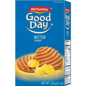 <p><strong>Britannia Good Day Butter Cookies 231g</strong> zijn heerlijke krokante koekjes met een volle en romige botersmaak. Perfect als snack bij thee of koffie en ideaal om te delen met familie en vrienden.</p>