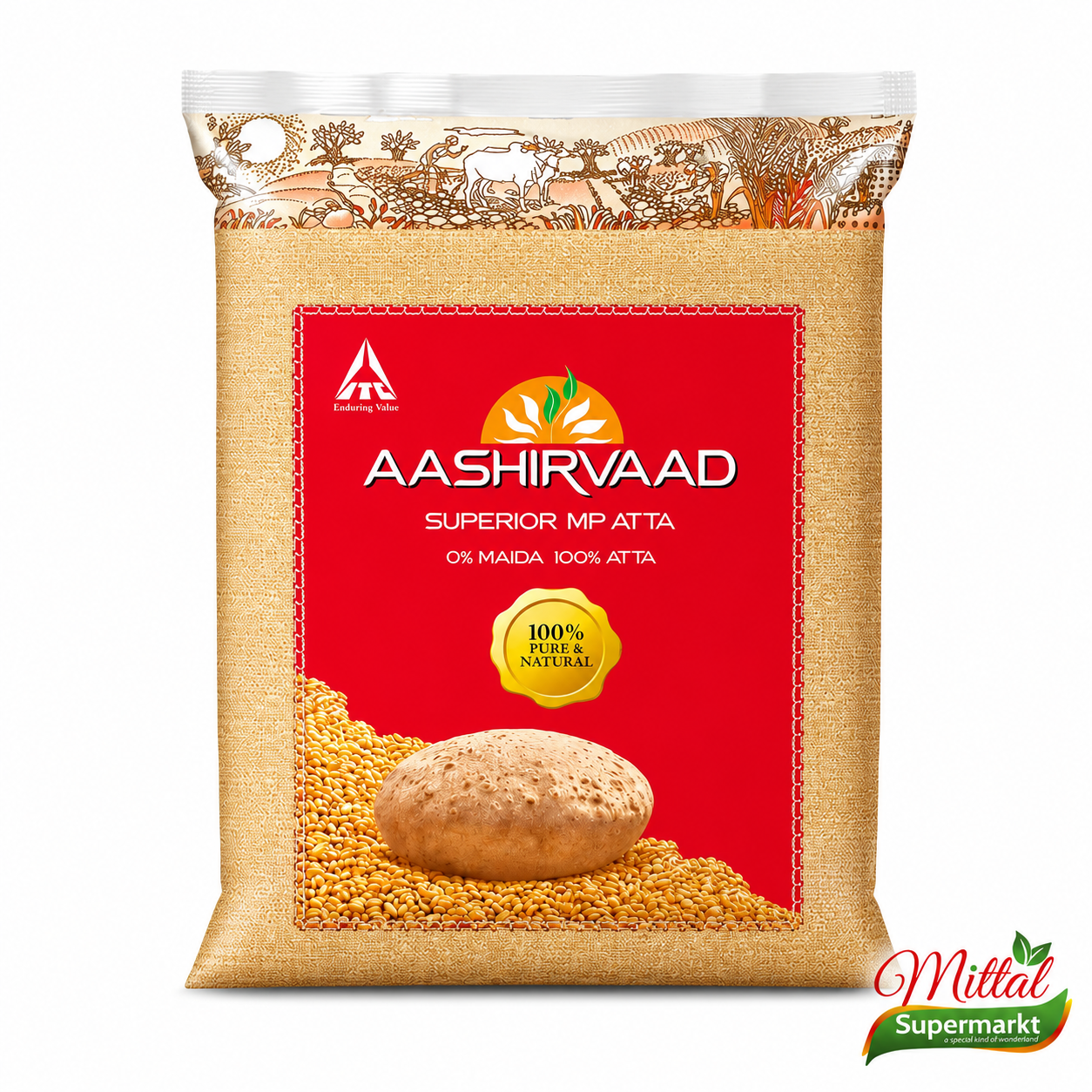 Aashirvaad Superior MP Atta Whole Wheat Flour 10kg Indian Atta Flour Mittal Supermarkt