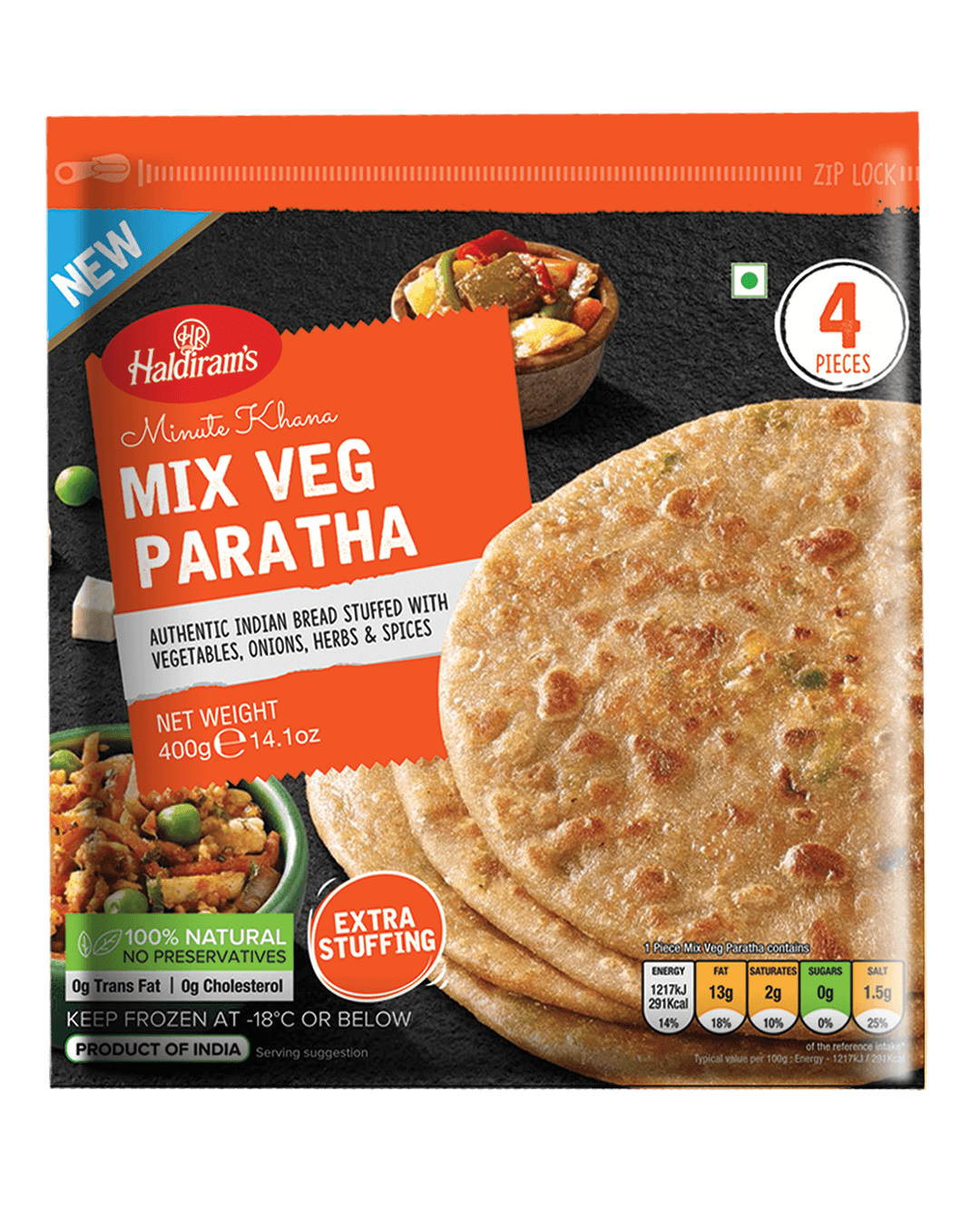 Haldirams Mix Veg Paratha