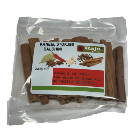 RAJA HINDUSTANI KANEEL STOKJES 80GM