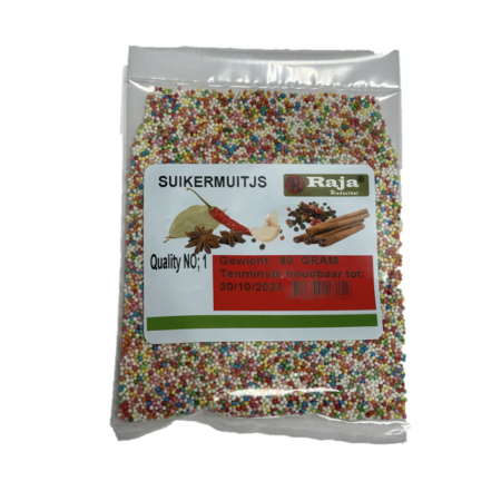 RAJA HINDUSTANI SUIKERMUISJES 80GM