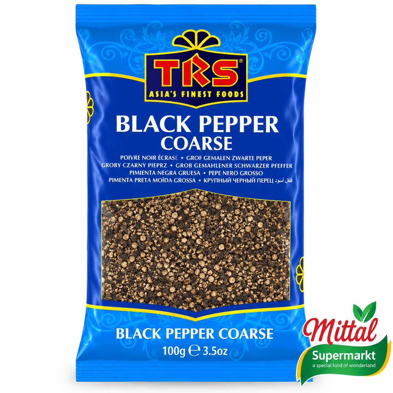 TRS Black Pepper Coarse 400g, Grof Gemalen Zwarte Peper