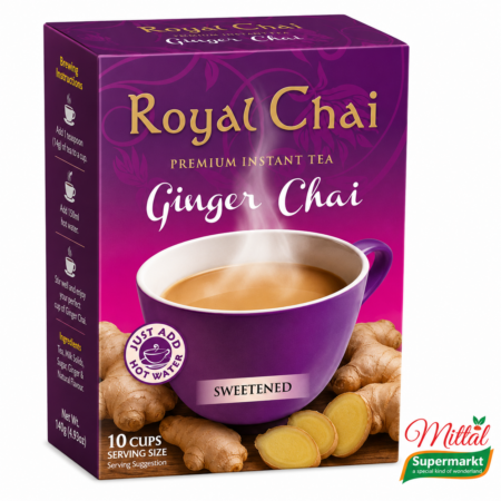 Royal Chai Ginger Chai Sweetened instant thee | Mittal Supermarkt