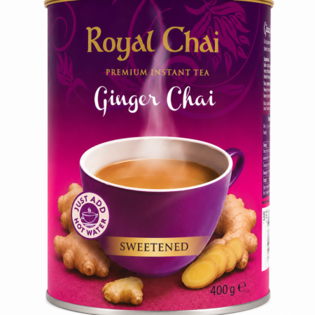 Royal Chai Ginger Unsweetened Tub 400g, Gember Chai Voorraadpot