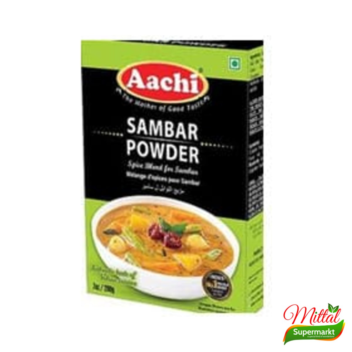 Aachi Sambar Powder 250g, Kruidenmix voor Sambar Linzencurry (Sambar Powder)