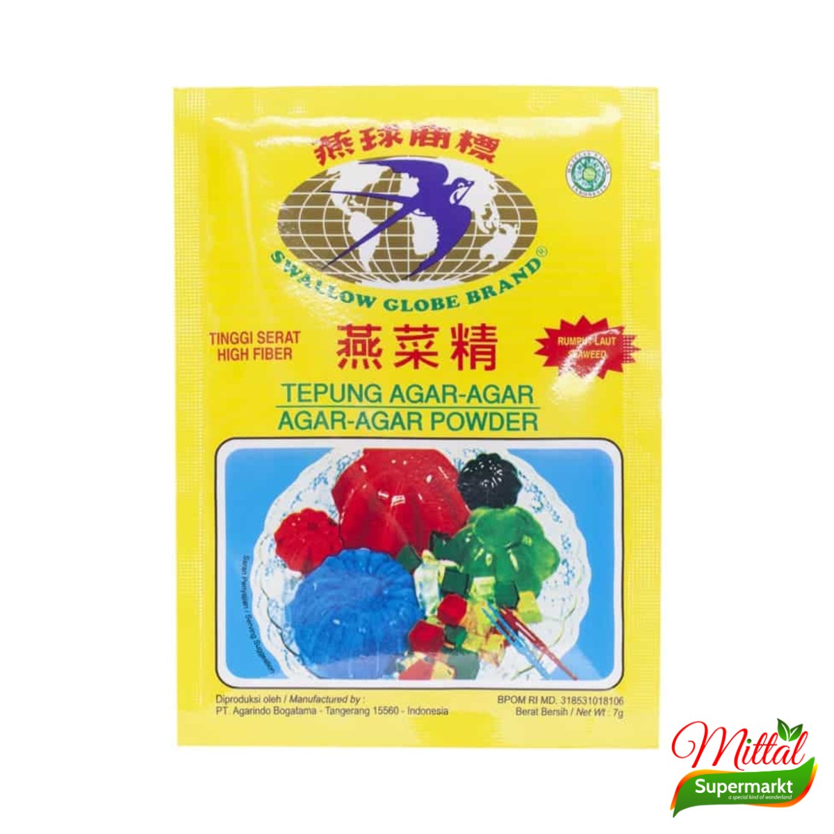 Agar Agar, Plantaardig Geleermiddel voor Desserts (China Grass)