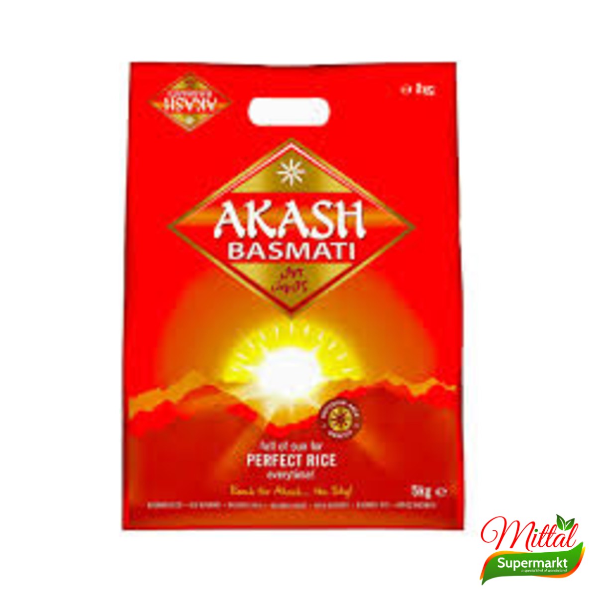 Akash Basmati Rijst 5kg, Langkorrelige Geurige Rijst (Basmati Rice)