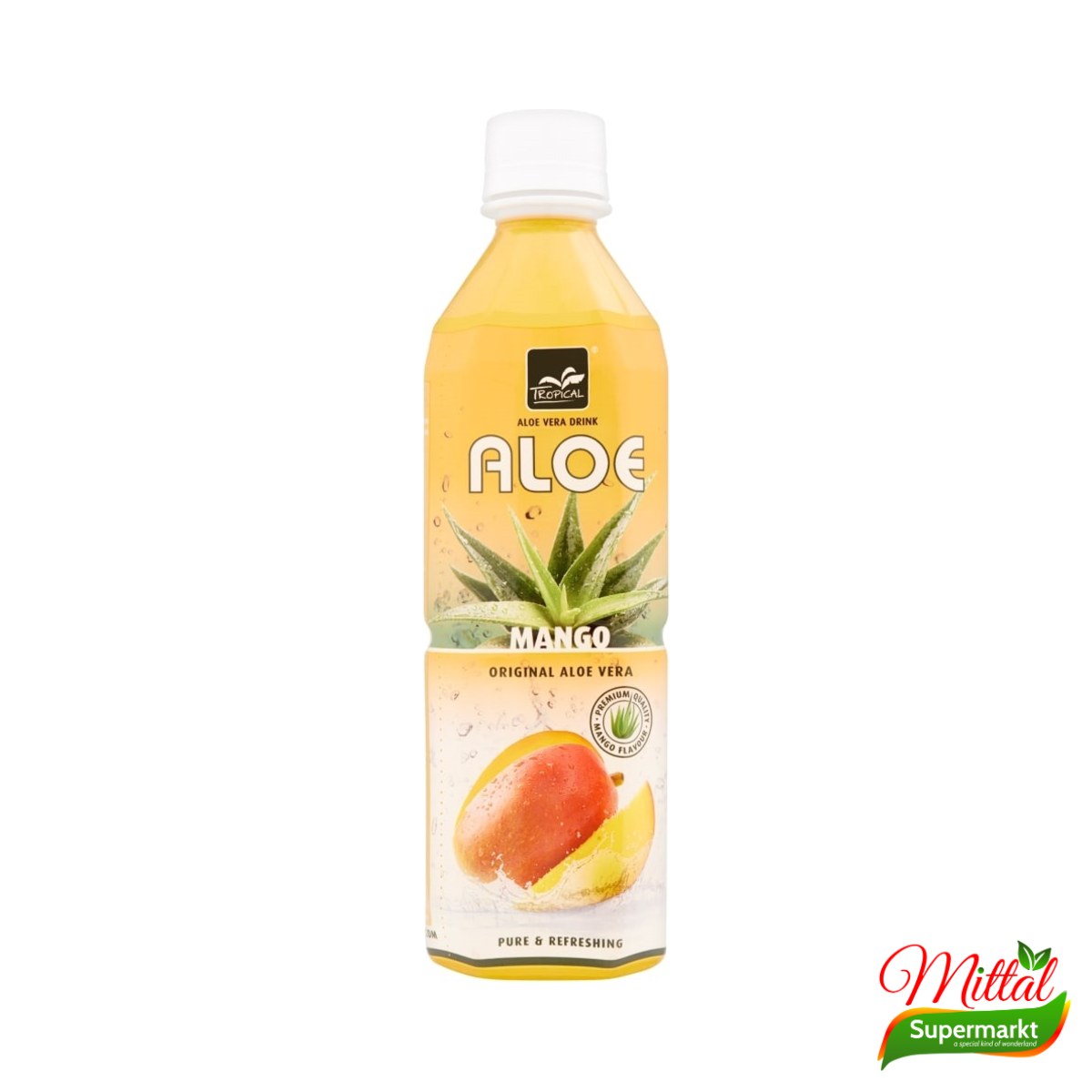 Aloë Vera Drink Mango 500ml, Aloëdrank met Mangosmaak (Aloe Vera Drink)