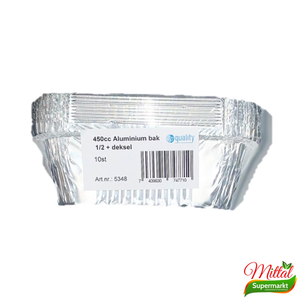 Aluminium Bakjes 450cc 10 Stuks, Wegwerpbakjes met Deksel (Aluminium Containers)