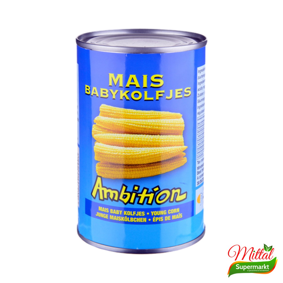 Ambition Babymaïs 200g, Jonge Maïskolfjes in Pekel (Baby Corn)