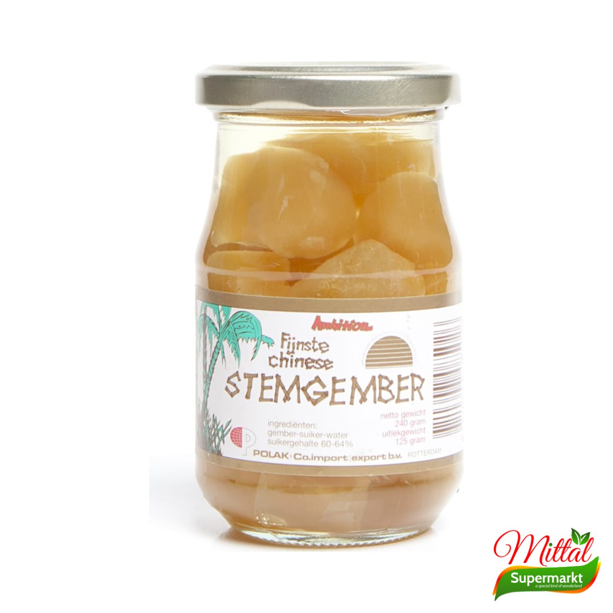Ambition Stem Ginger 125g, Gember op Siroop (Stem Ginger in Syrup)