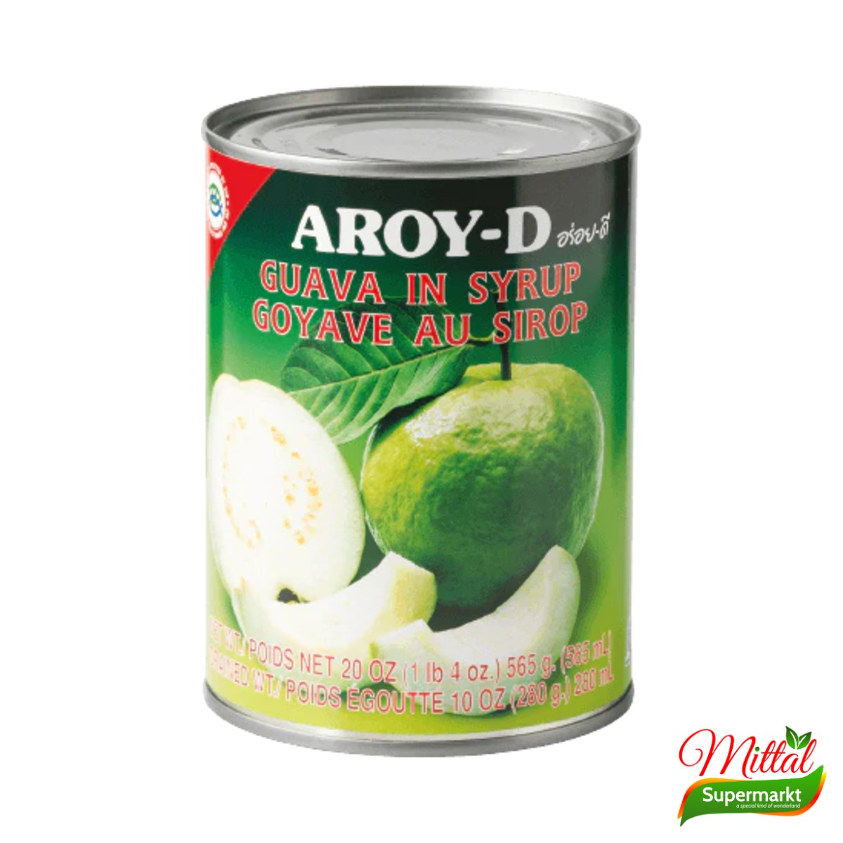 Aroy-D Guave 565g, Guave op Siroop uit Blik (Guava in Syrup)