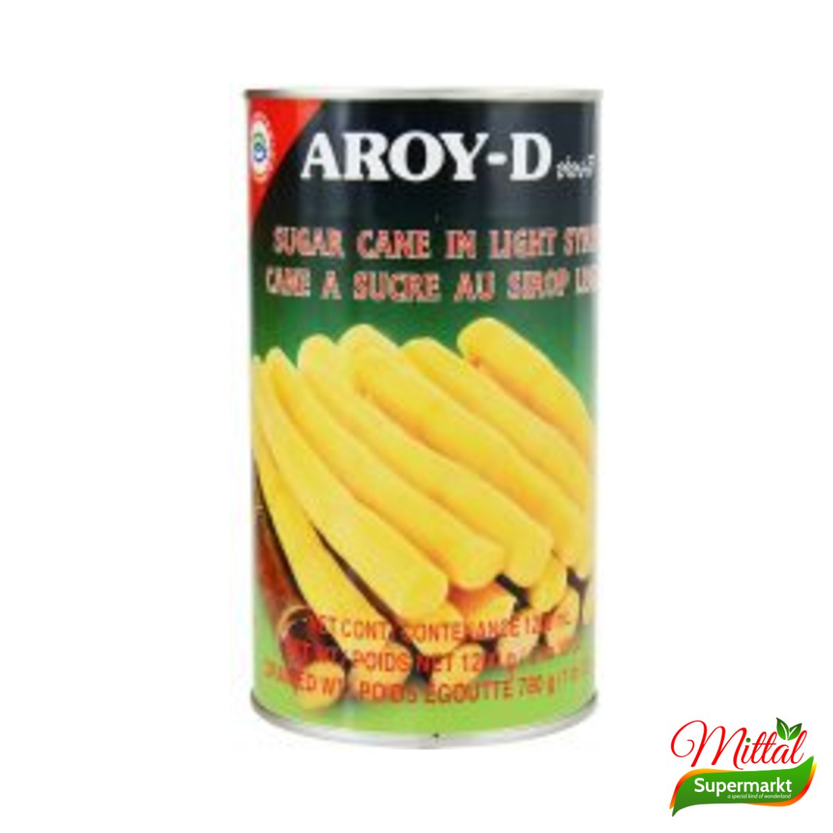 Aroy-D Suikerriet in Siroop 1360g, Stukjes Suikerriet (Sugar Cane in Syrup)