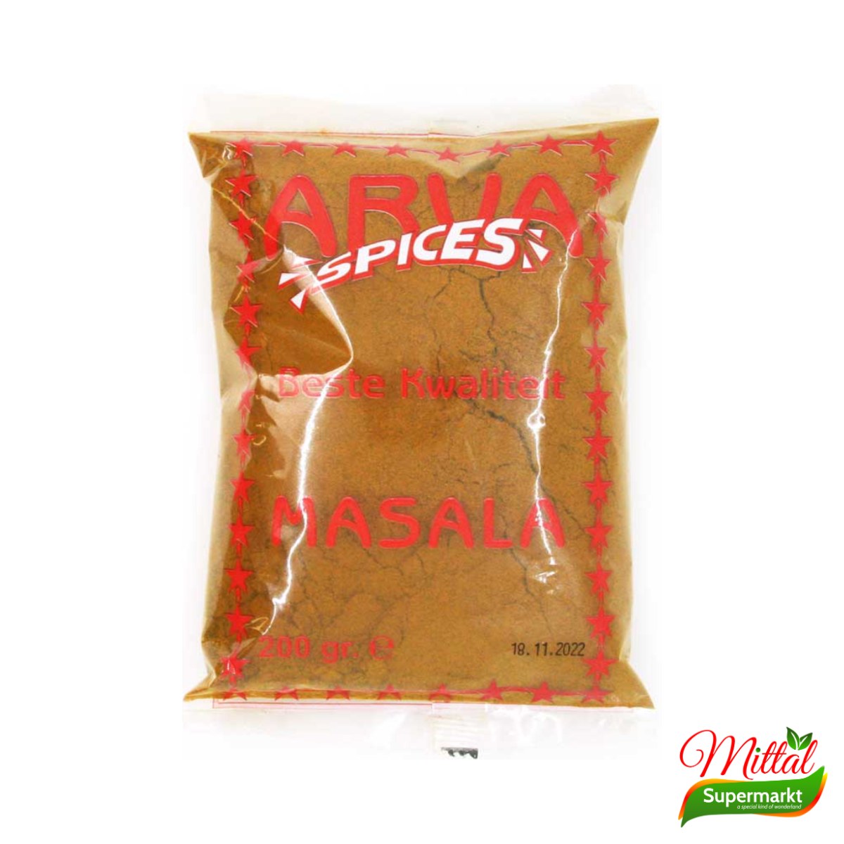 Arva Masala 200g, Surinaams-Indiaas Kerriepoeder zonder Zout (Curry Powder)