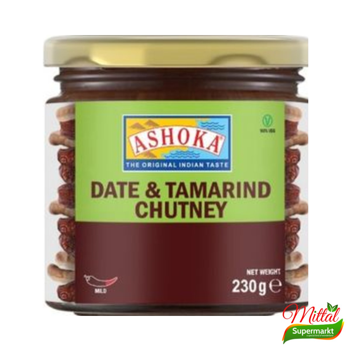 Ashoka Date & Tamarind Chutney 230g, Zoetzure Dadel-Tamarindechutney (Imli Chutney)