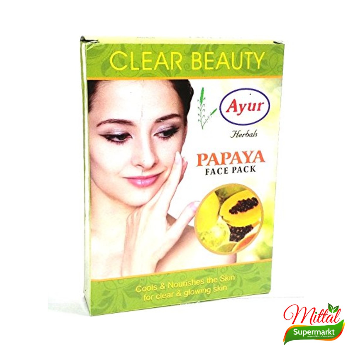 Ayur Papaya Face Pack, Gezichtsmasker met Papaja (Face Pack)