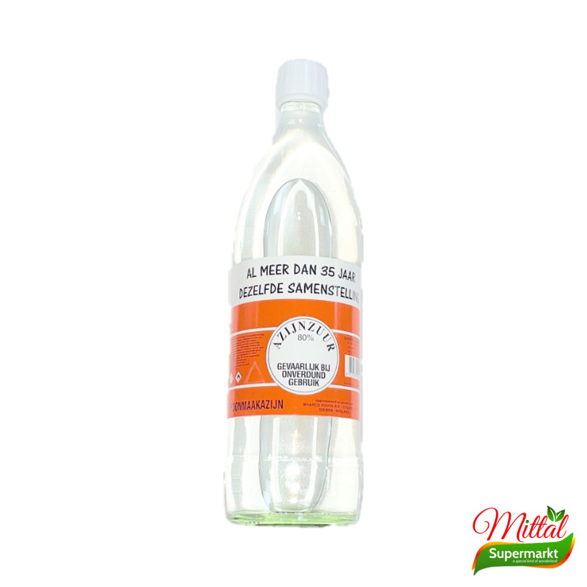 Azijnessence 80% Wit 1L, Geconcentreerde Schoonmaakazijn (Vinegar Essence)