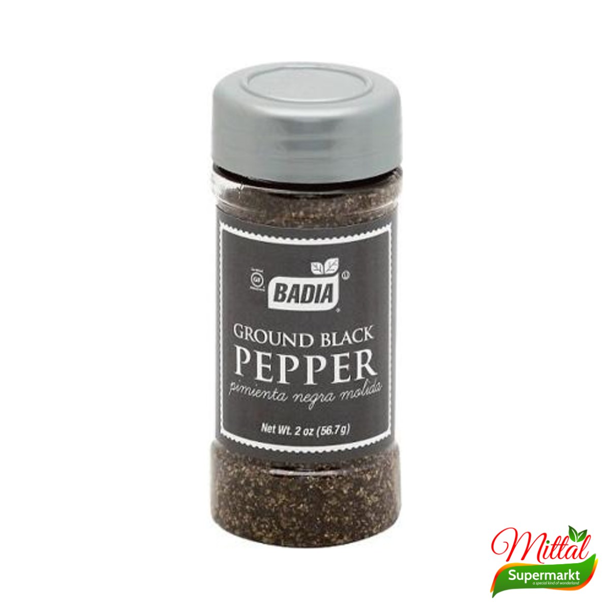Badia Gemalen Zwarte Peper 57g, Fijn Gemalen Peper (Ground Black Pepper)