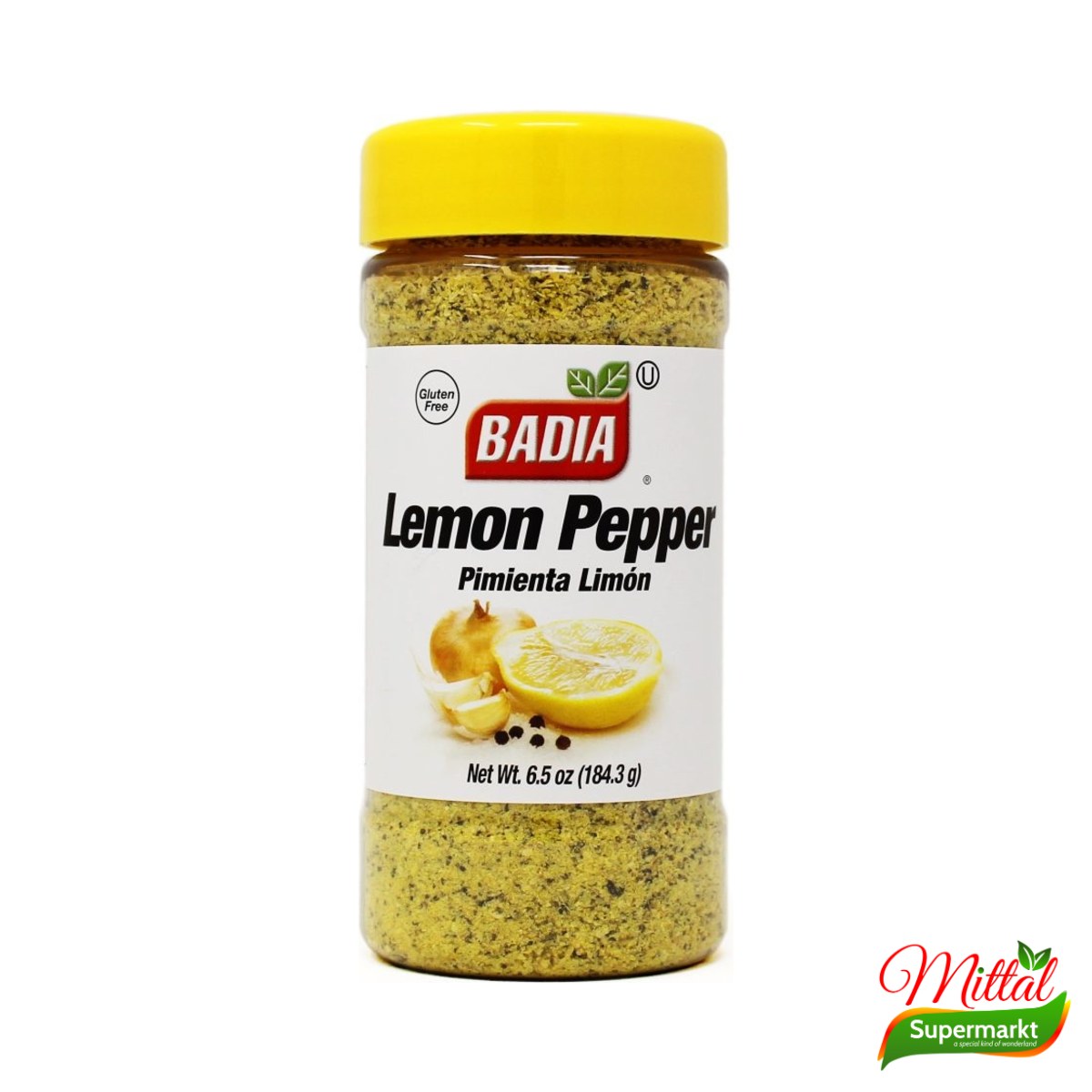 Badia Lemon Pepper 184g, Kruidenmix met Citroen en Peper (Lemon Pepper)