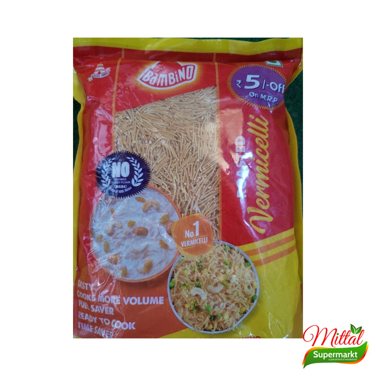 Bambino Roasted Vermicelli 500g, Geroosterde Vermicelli (Seviyan)