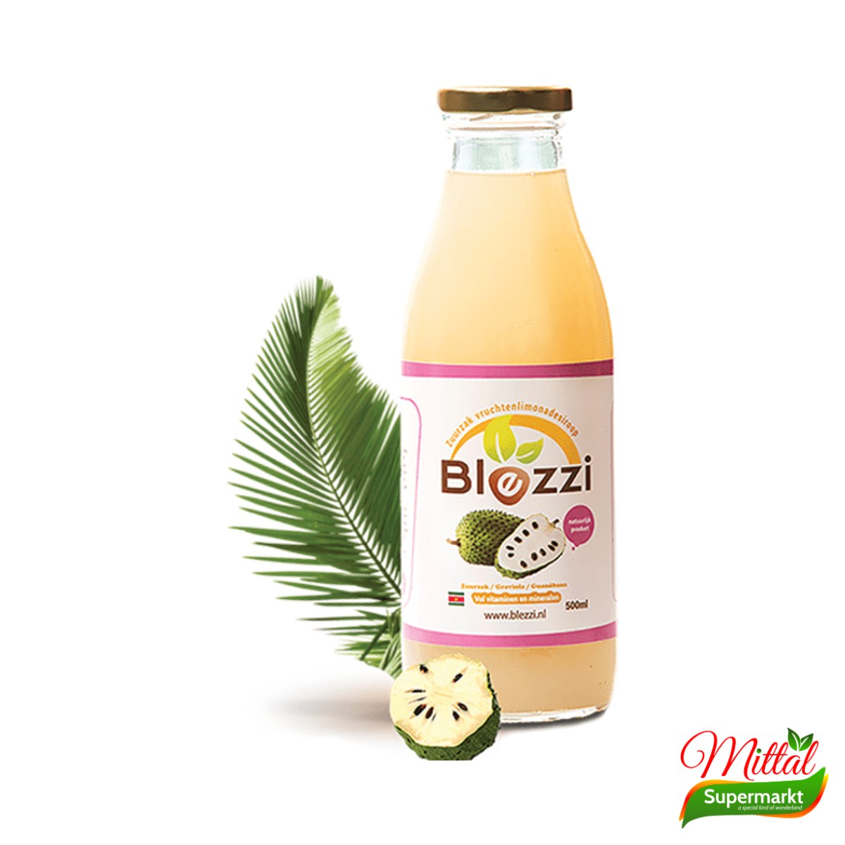 Blezzi Zuurzak Siroop 500ml, Surinaamse Soursopsiroop (Soursop Syrup) 2 blezzi zuurzak siroop 500ml – Blezzi Zuurzak Siroop 500ml