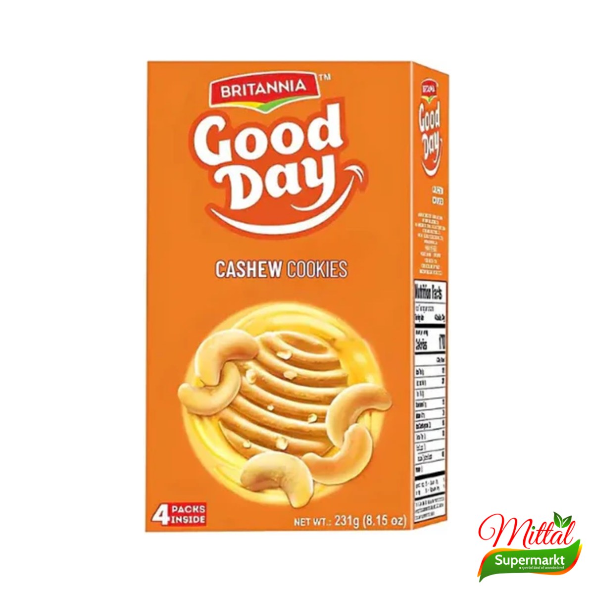 Britannia Good Day Cashew 231g, Krokante Koekjes met Cashewnoten (Cashew Biscuits)
