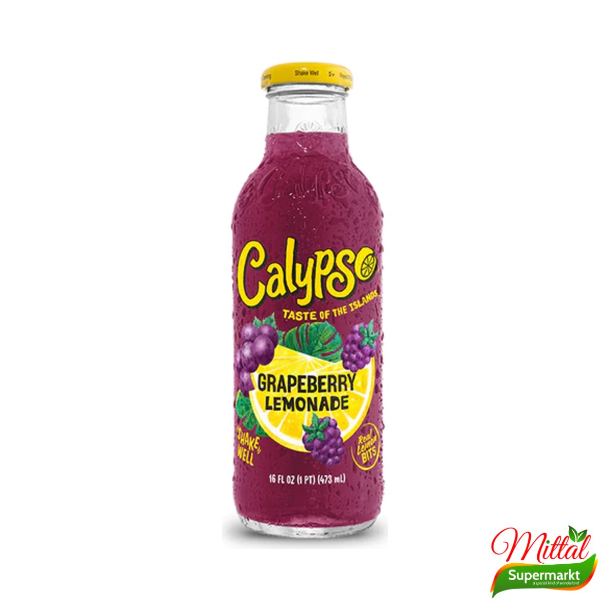 Calypso Grapeberry 473ml, Limonade met Druif en Bessen (Lemonade Drink)