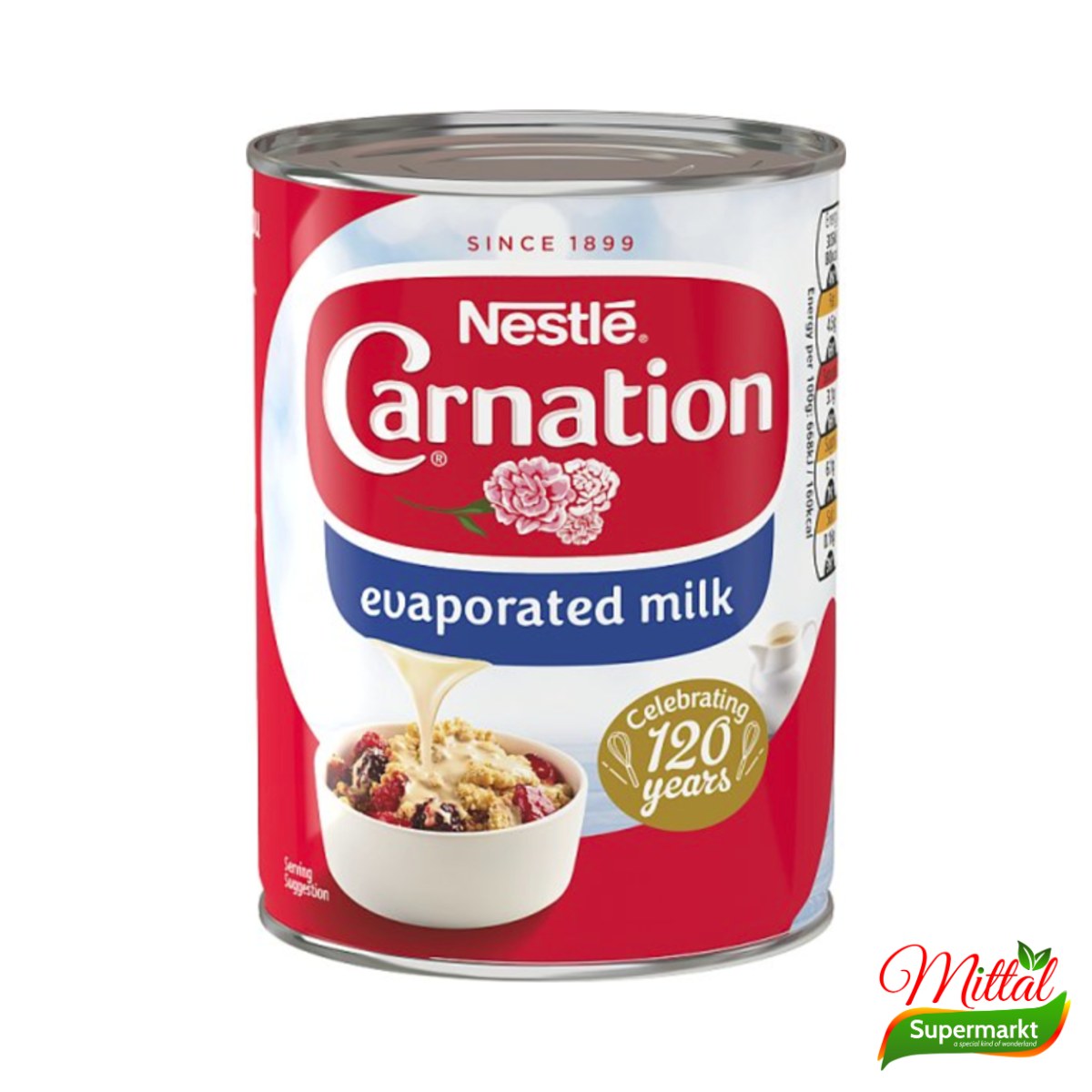 Carnation Evaporated Milk, Ongezoete Koffiemelk uit Blik (Evaporated Milk)