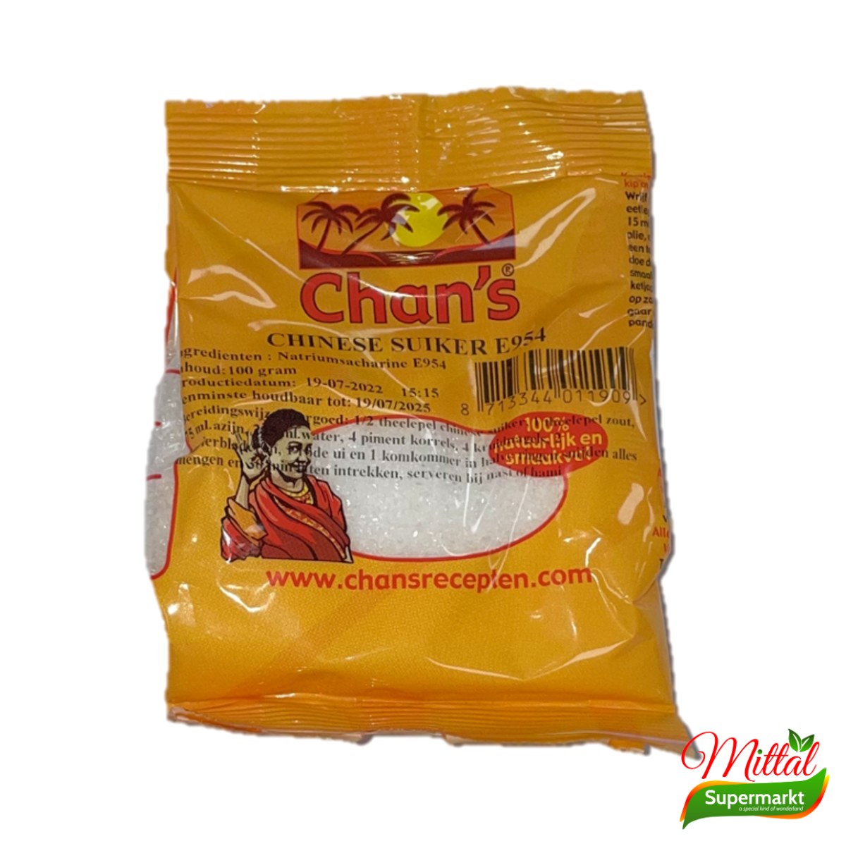 Chan's Chinese Suiker 100g, Fijne Kristalsuiker (Chinese Sugar)