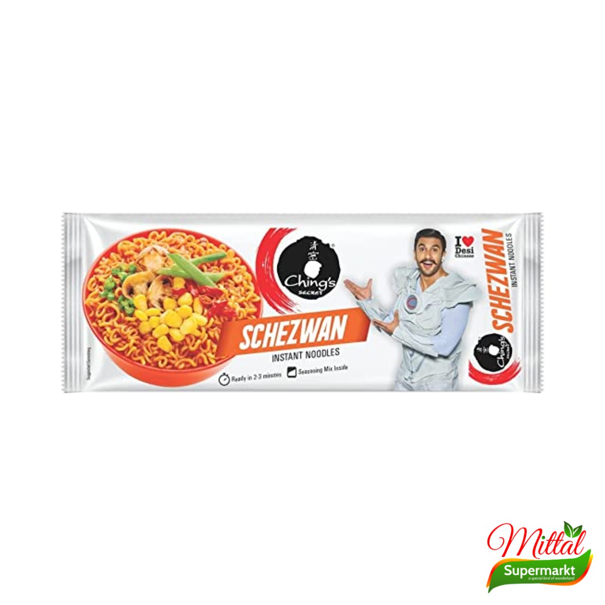Chings Schezwan Noodles 4-Pack, Pittige Szechuan Noedels Voordeelpak (Schezwan Noodles) - 1+1 Actie