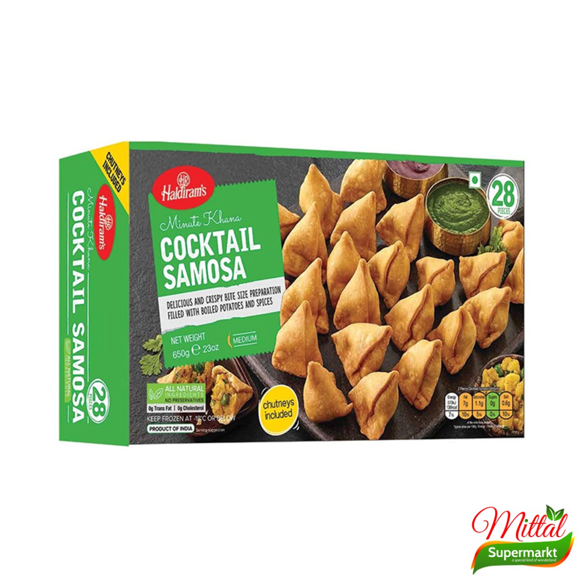 Cocktail Samosa 650g, Diepvries Mini Samosa's (Mini Samosa)