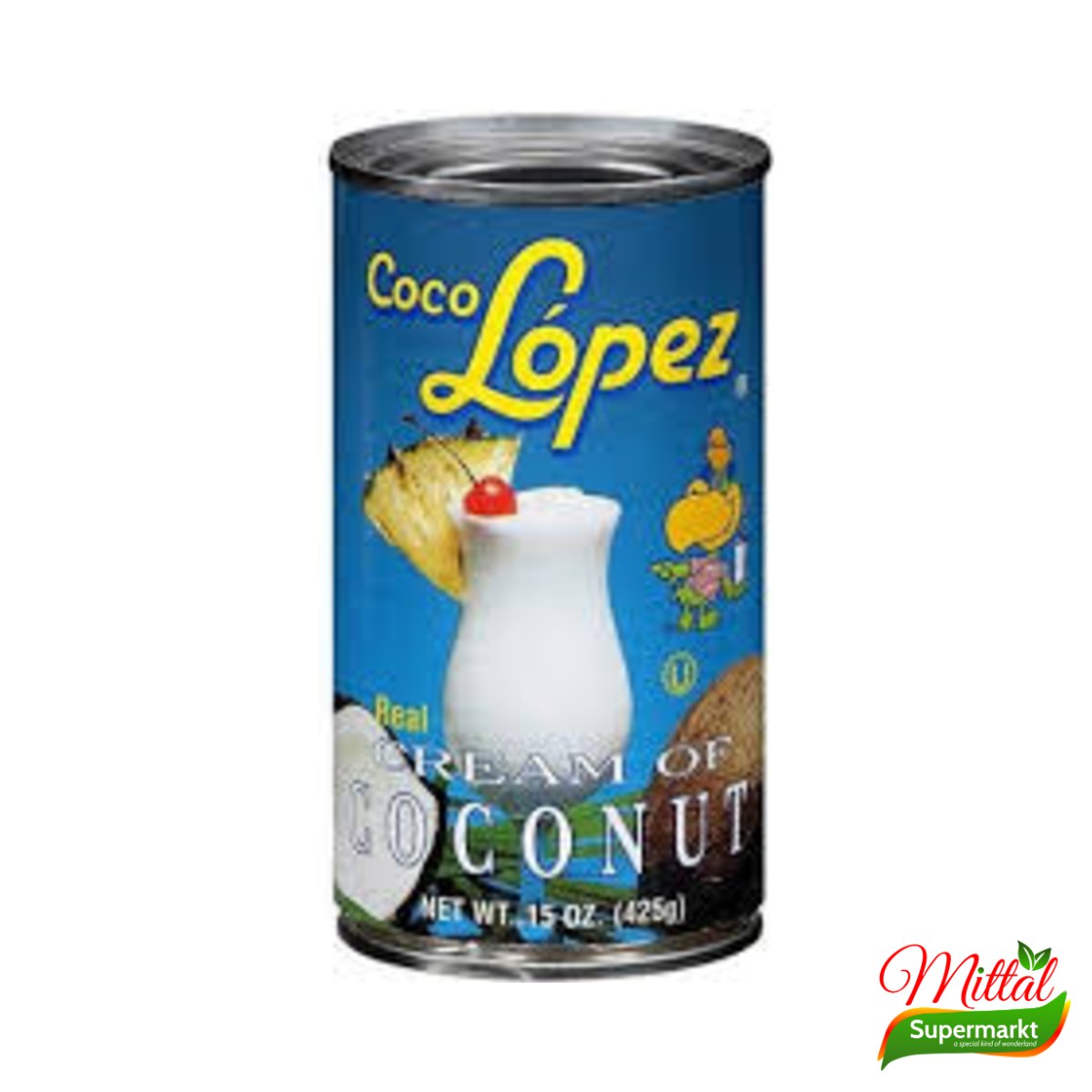 Coco Lopez 425g, Gezoete Kokosroom in Blik (Cream of Coconut)