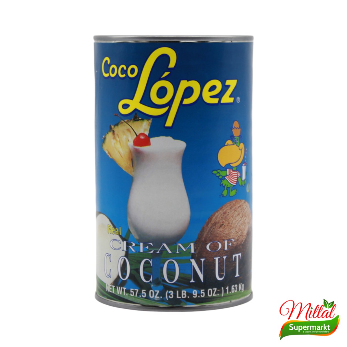Coco Lopez 57,5oz, Gezoete Kokosroom Grootverpakking (Cream of Coconut)