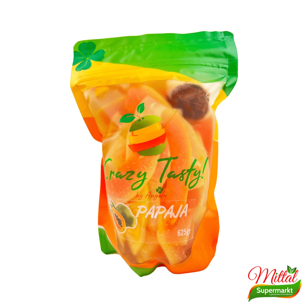Crazy Tasty Zuurgoed Papaja 625g, Surinaamse Zoetzure Papaja (Papaya)