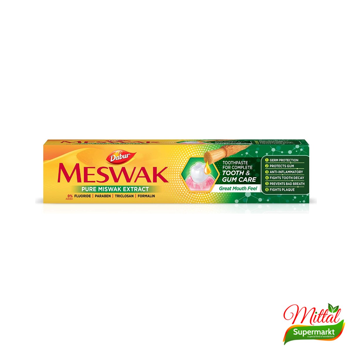 Dabur Meswak Tandpasta 100g, Kruidentandpasta met Miswak (Meswak Toothpaste)